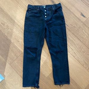 AgoldE Riley jeans, with purposeful wear and tear.